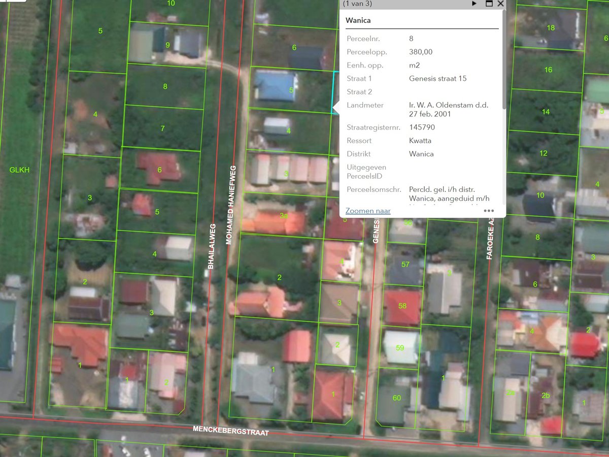 Eigendom  Vierkinderenweg – Soerdjpalweg kav 5, groot 720 m2.  Met  3-unit appartement, elk 2-kmrs (9×10=90m2 woonopp). Vrij nieuw. Prijs - Foto 2