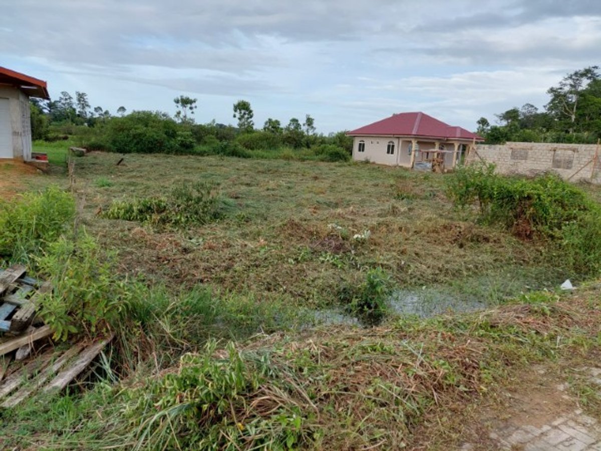Eigendomskavel, Moh. Haniefweg 16 zijstr Menckebergstraat) groot 800 m2 met 3-kamer woning. Geheel omrasterd - Hoofdfoto