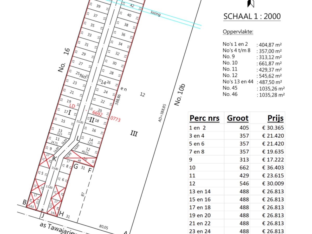 Tawajarieweg Lelydorp: Eigendomskavels, vanaf Op loop afstand (900m) van Markt Lelydorp en Politieburo - Foto 2