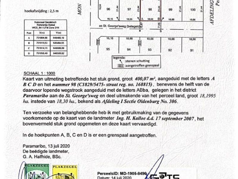 1 ha, Waterland, hoofdweg (100x100m), hoek perceel