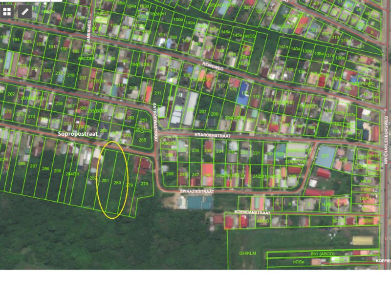 Eigendom, Sopropostraat 280 en 281: 2x 2000m2. 2 percelen naast elkaar