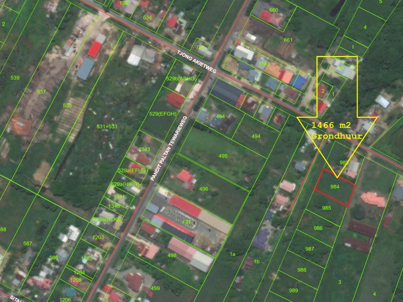 Eigendom  Vierkinderenweg – Soerdjpalweg kav 5, groot 720 m2.  Met  3-unit appartement, elk 2-kmrs (9×10=90m2 woonopp). Vrij nieuw. Prijs