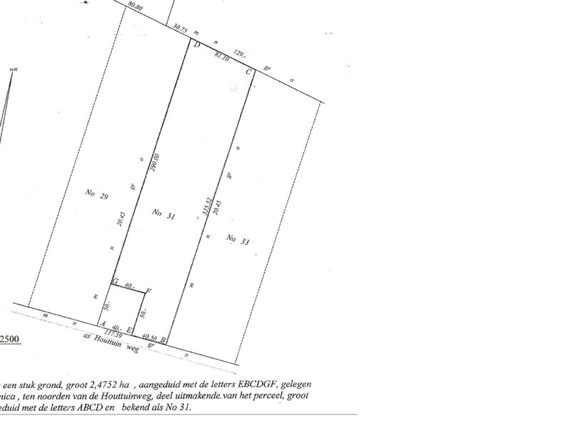 Houttuinweg, Grondhuur, 2,5 ha, geschikt voor Landbouw en Veeteelt, Geasfalteerde weg met alle nutsvoorzieningen