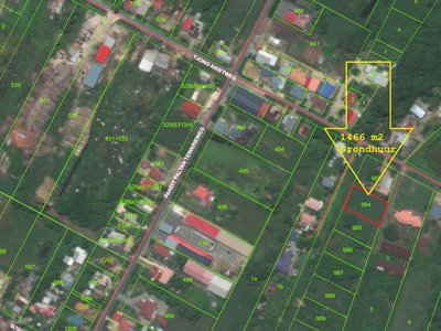 Eigendom  Vierkinderenweg – Soerdjpalweg kav 5, groot 720 m2.  Met  3-unit appartement, elk 2-kmrs (9×10=90m2 woonopp). Vrij nieuw. Prijs - Foto 1