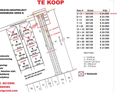 Eigendomskavels. Vredenburg Serie B. Prachtige bouwklare kavels vanaf 378 m2 voor Zie overzicht hieronder. Zeer goed gelegen dichtbij het Wanica zie - Foto 2