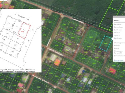 Grondhuur, 1466 m2, Tjong A Kietweg te Livorno. In een zijstraat 2e perceel (30x48m). Zeer goed gelegen,  dichtbij winkels, bar, bakkerij, onsbelang,  - Foto 1